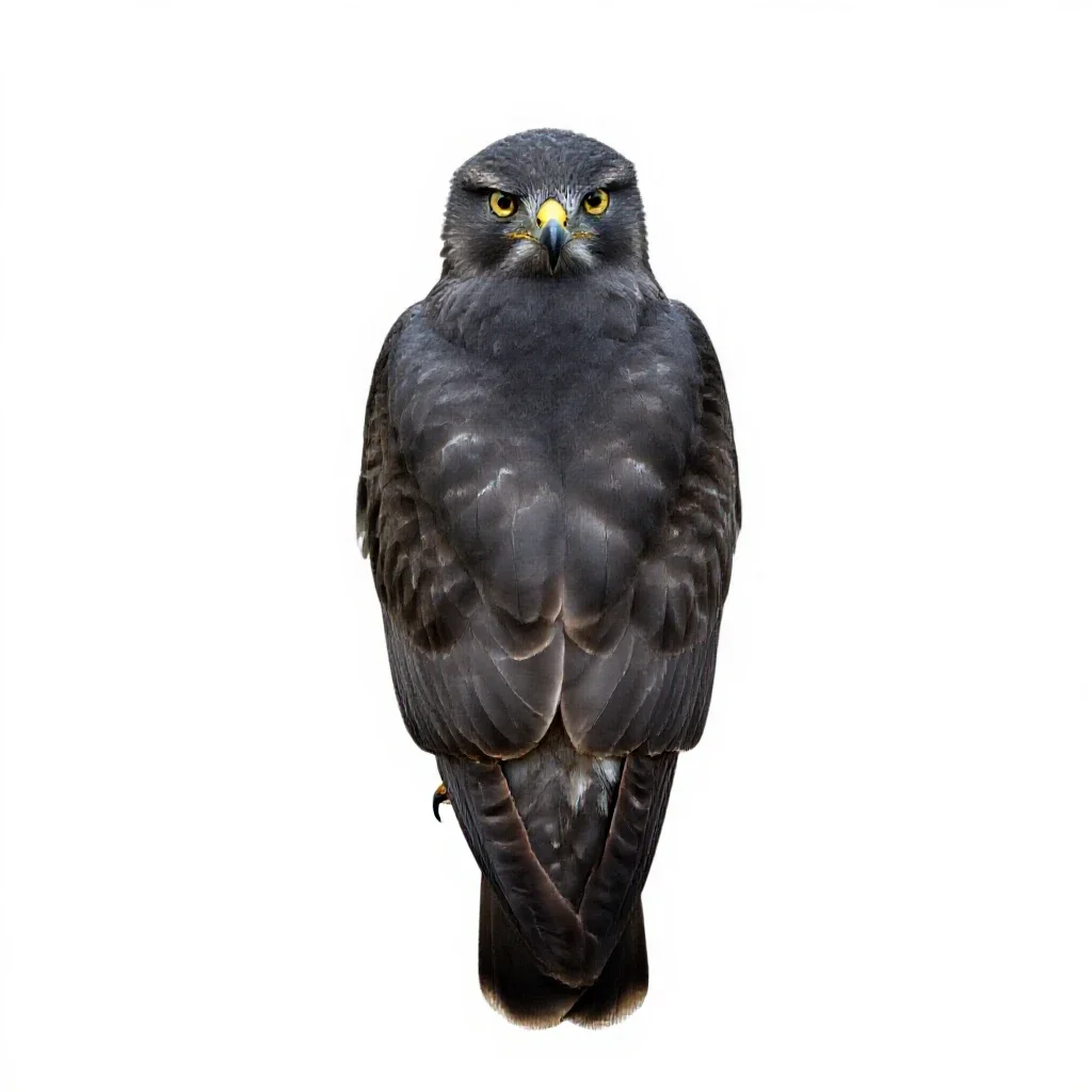 Rough-legged hawk isolated on a white background