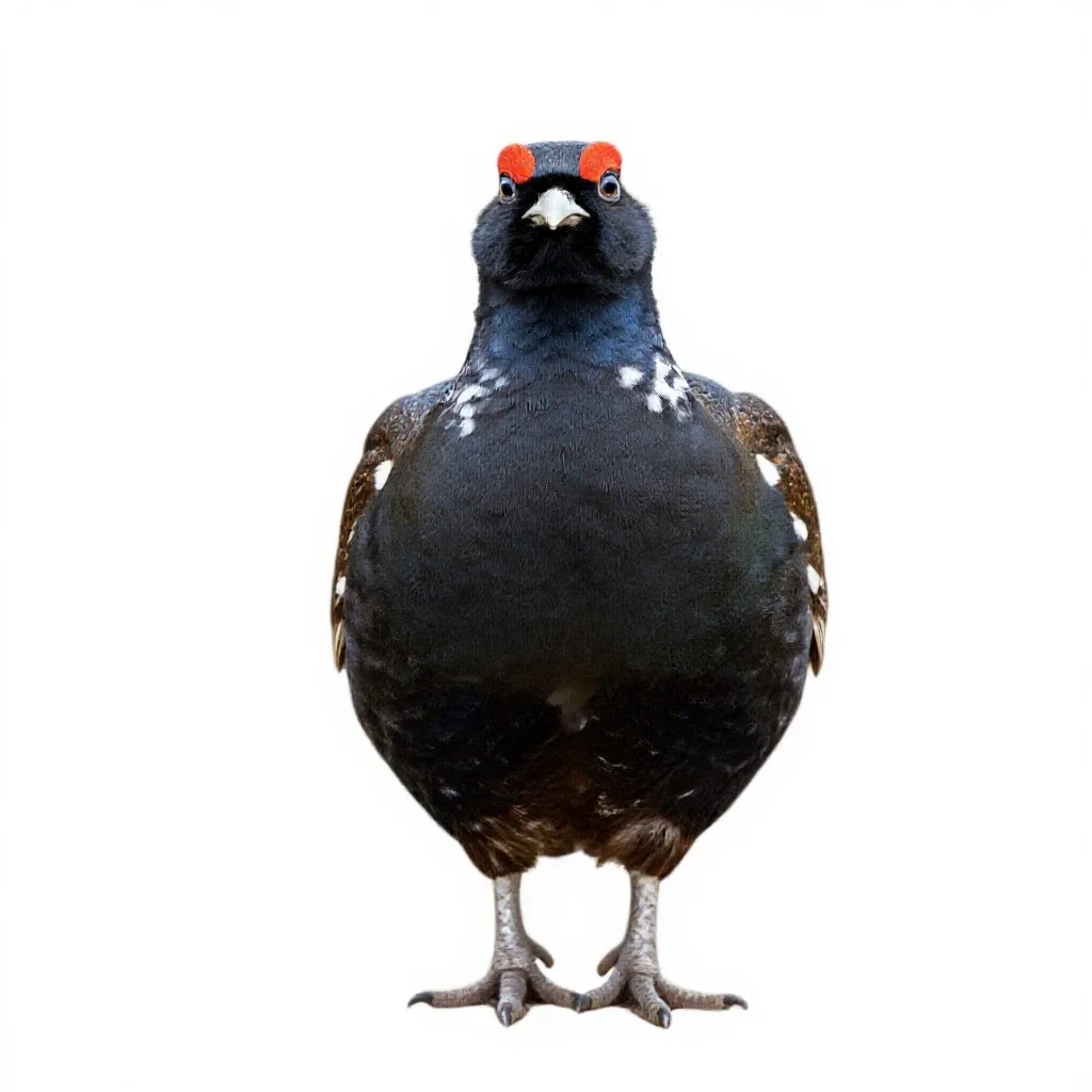 Ruffed grouse isolated on a white background