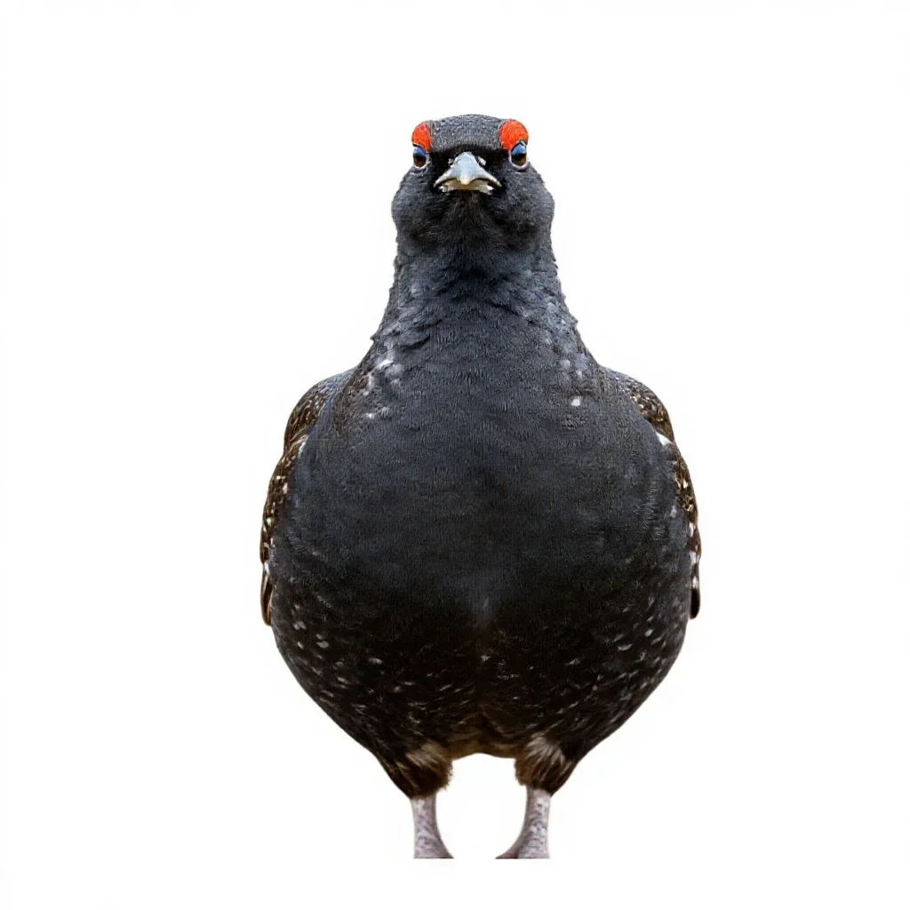 Sage grouse isolated on a white background