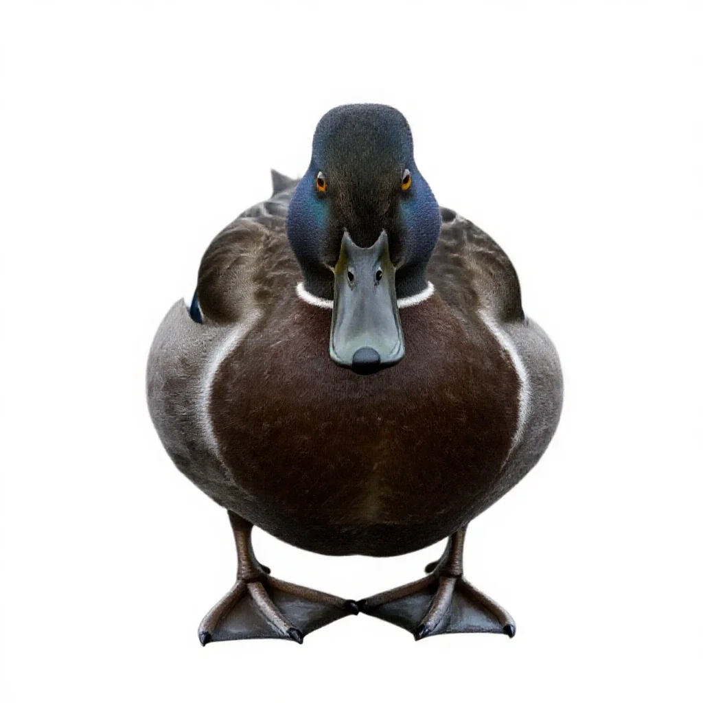 Shoveler isolated on a white background
