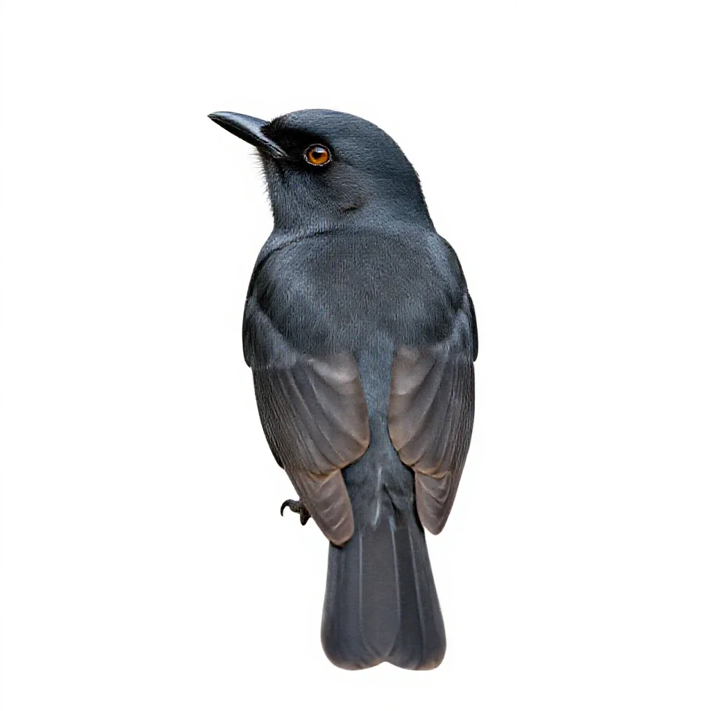 Shrike isolated on a white background