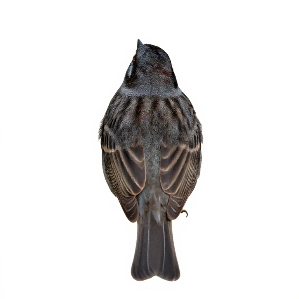 Song sparrow isolated on a white background