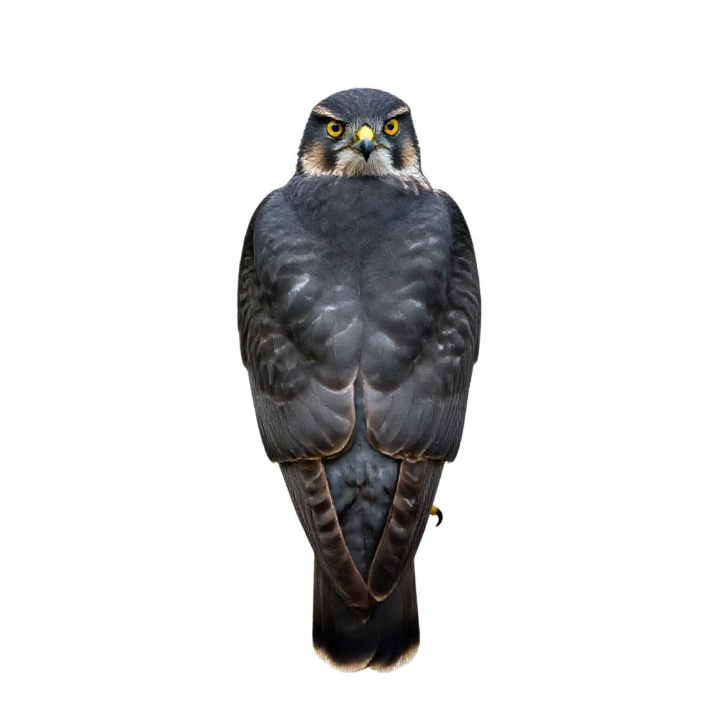 Sparrow hawk isolated on a white background