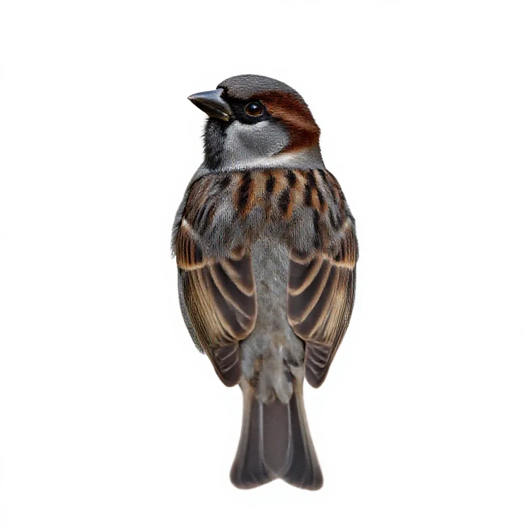 Sparrow isolated on a white background