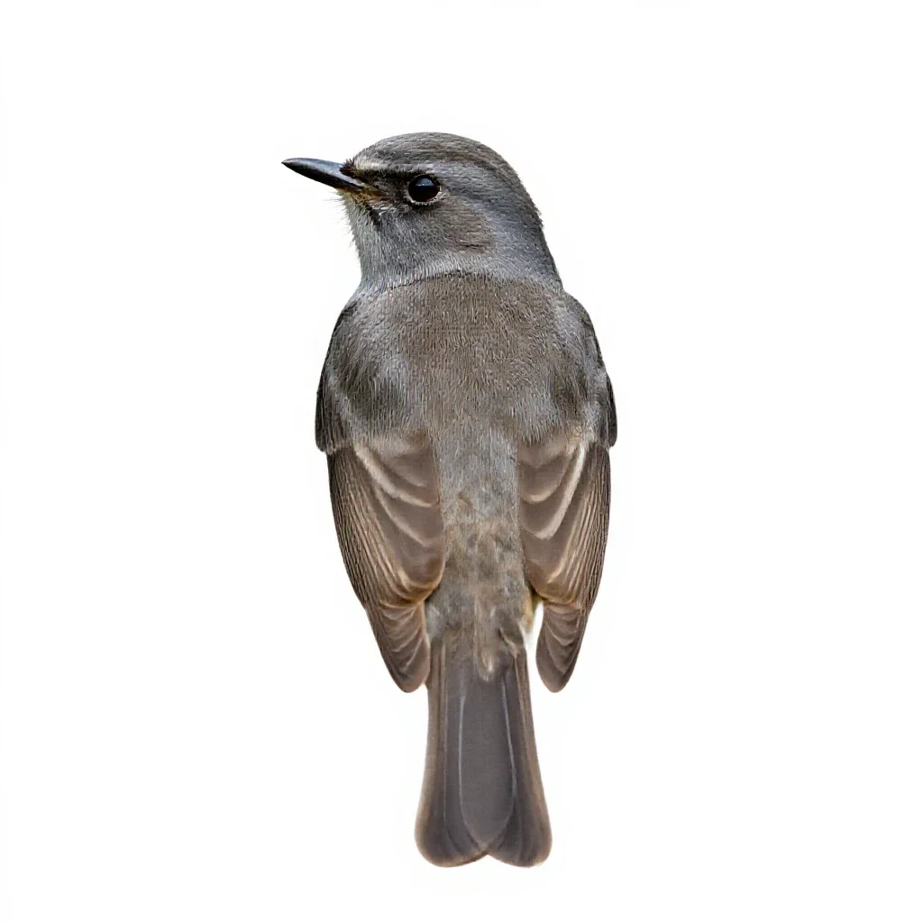 Spotted flycatcher isolated on a white background