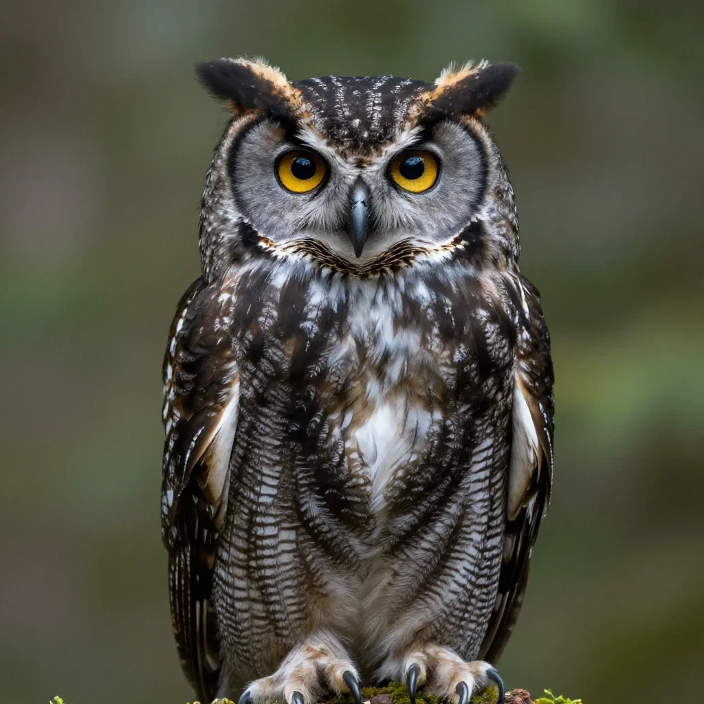 Spotted owl isolated on a white background