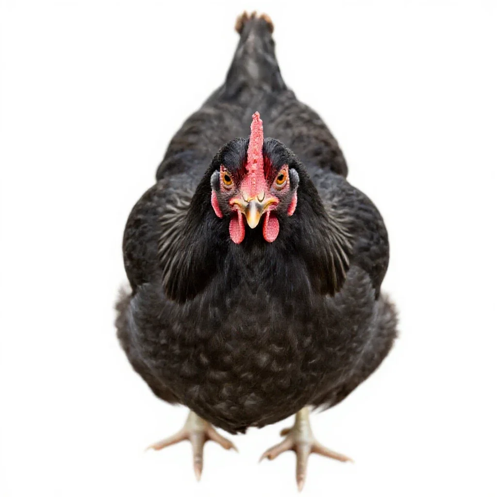 Spring chicken isolated on a white background