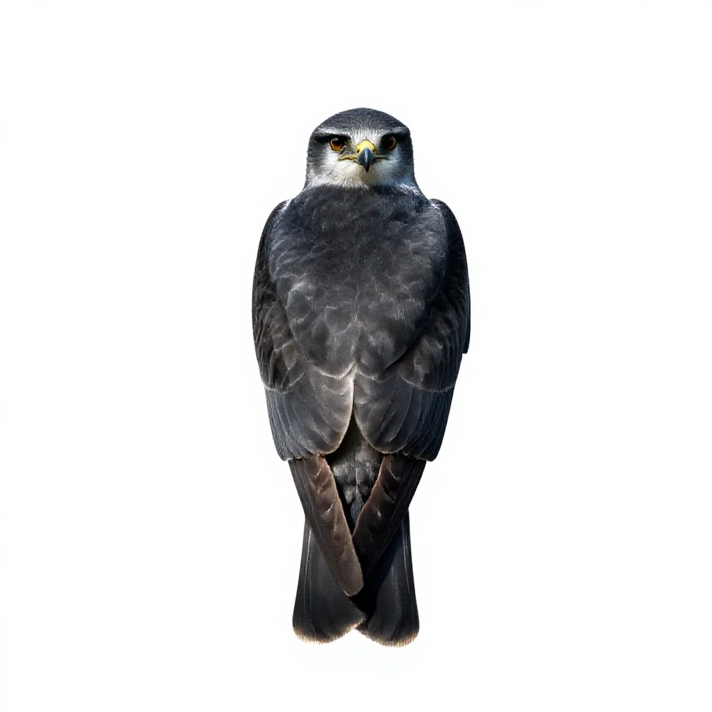 Swallow-tailed kite isolated on a white background
