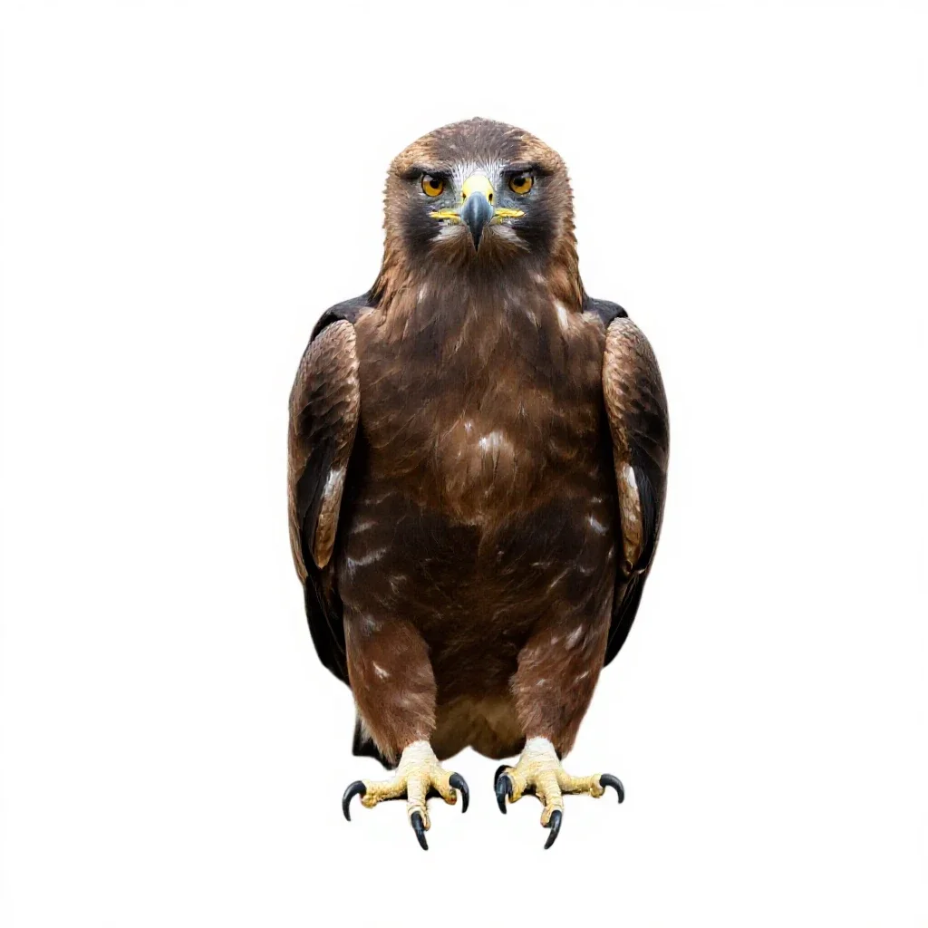 Tawny eagle isolated on a white background