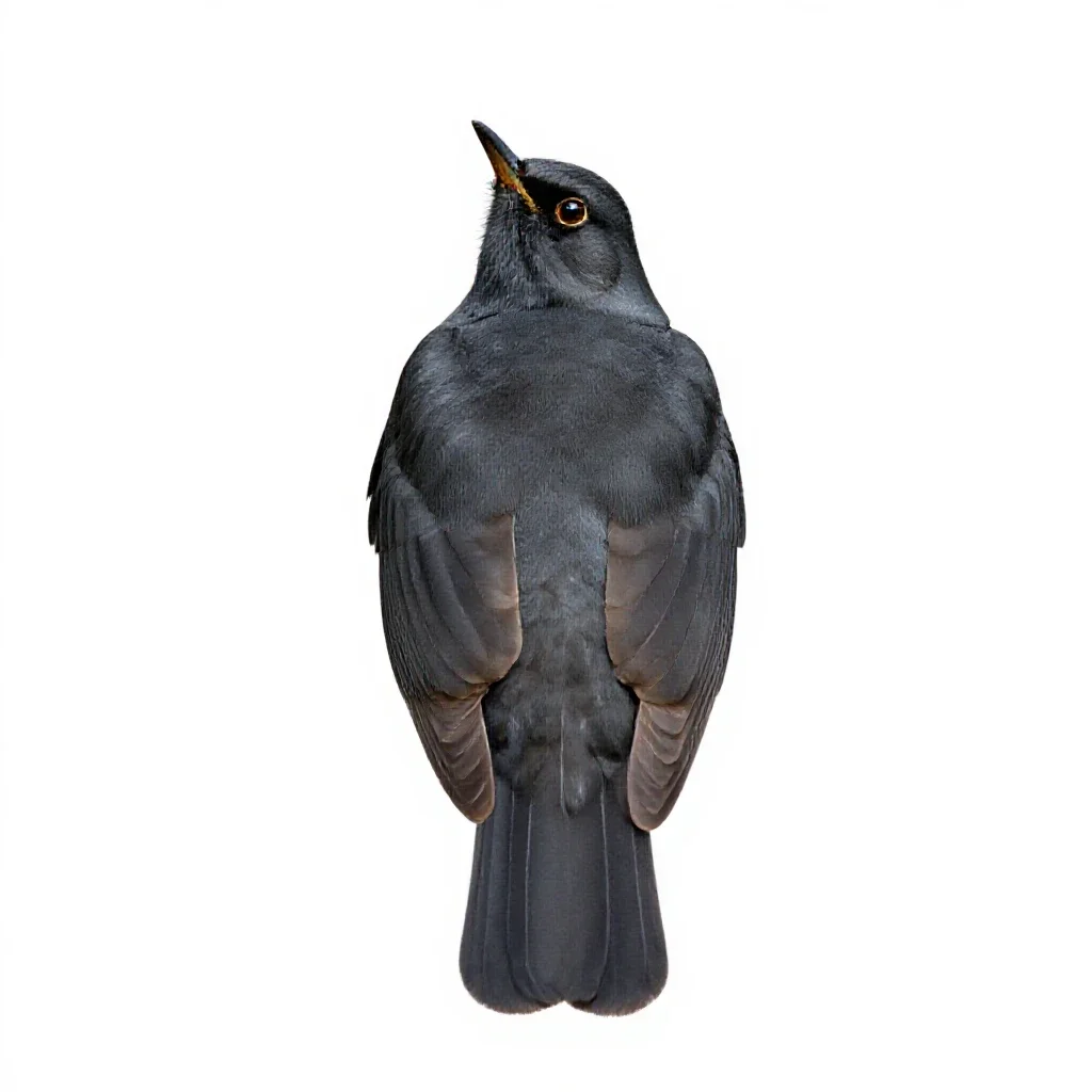 Thrush nightingale isolated on a white background
