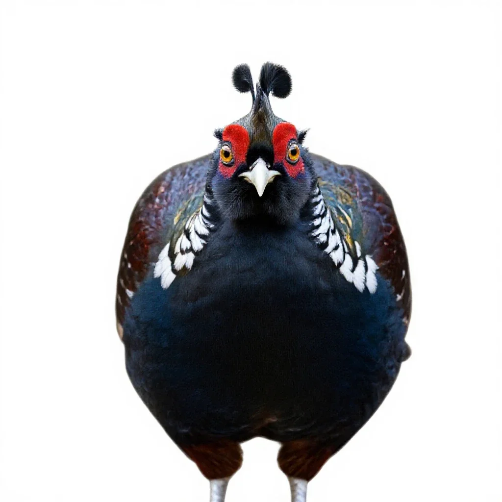Tragopan isolated on a white background