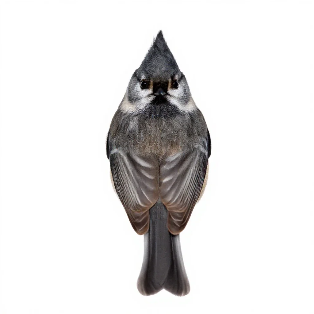 Tufted titmouse isolated on a white background