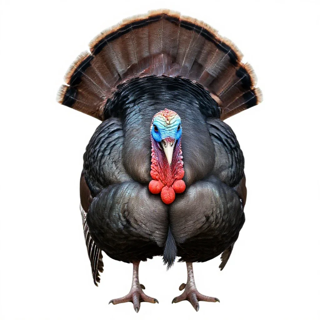 Turkey cock isolated on a white background