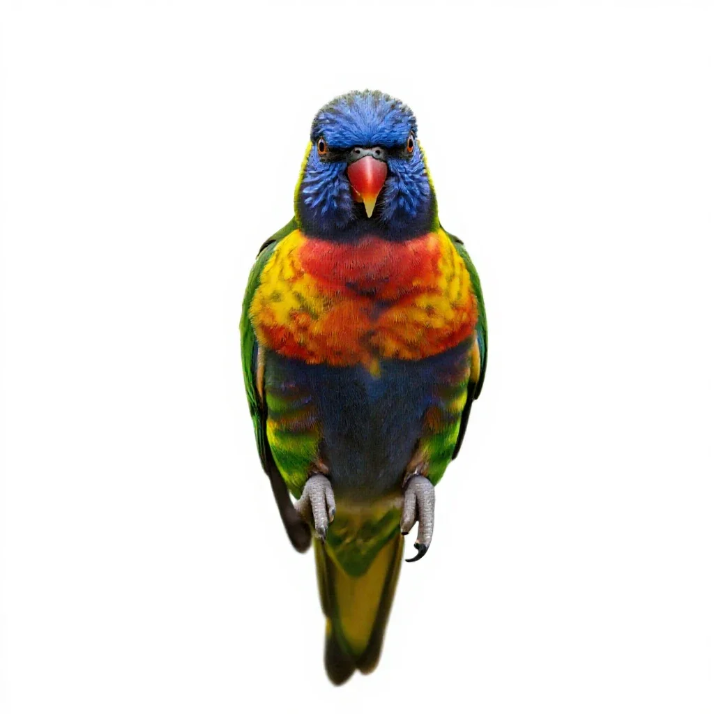 Varied Lorikeet isolated on a white background