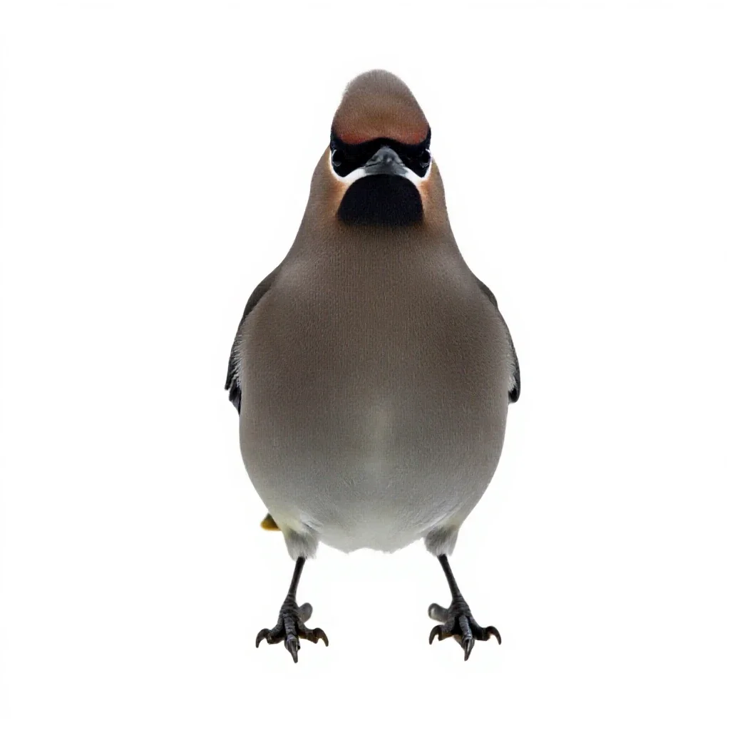 Waxwing isolated on a white background