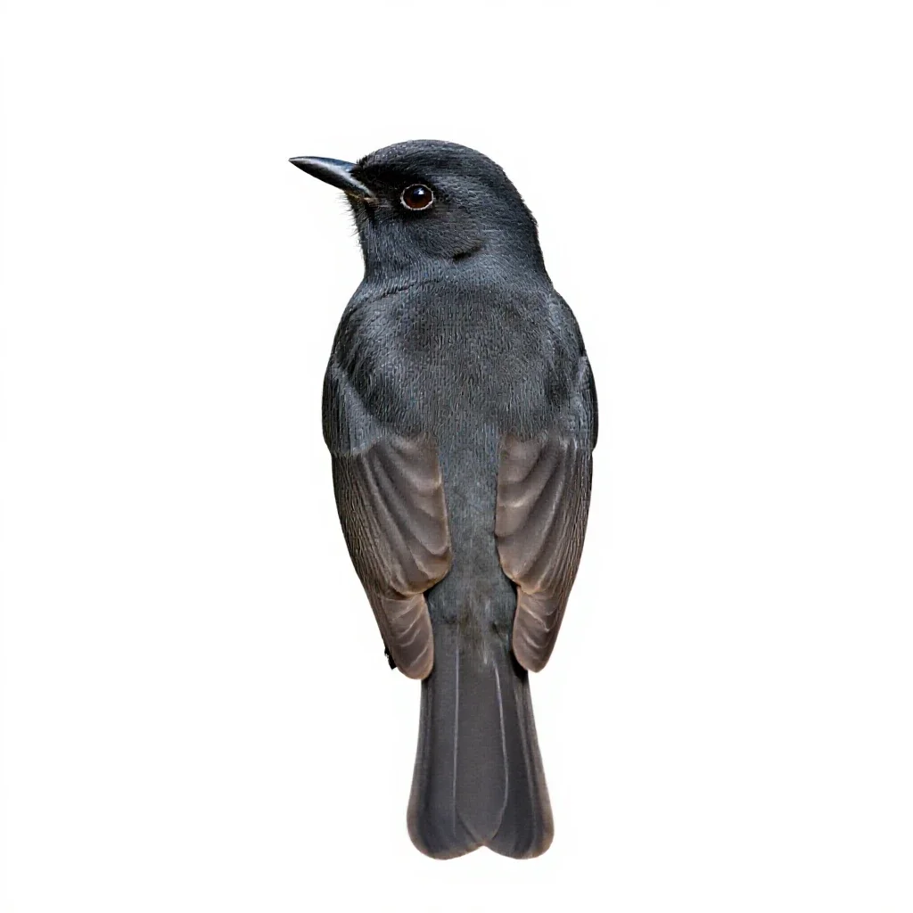 Western wood pewee isolated on a white background