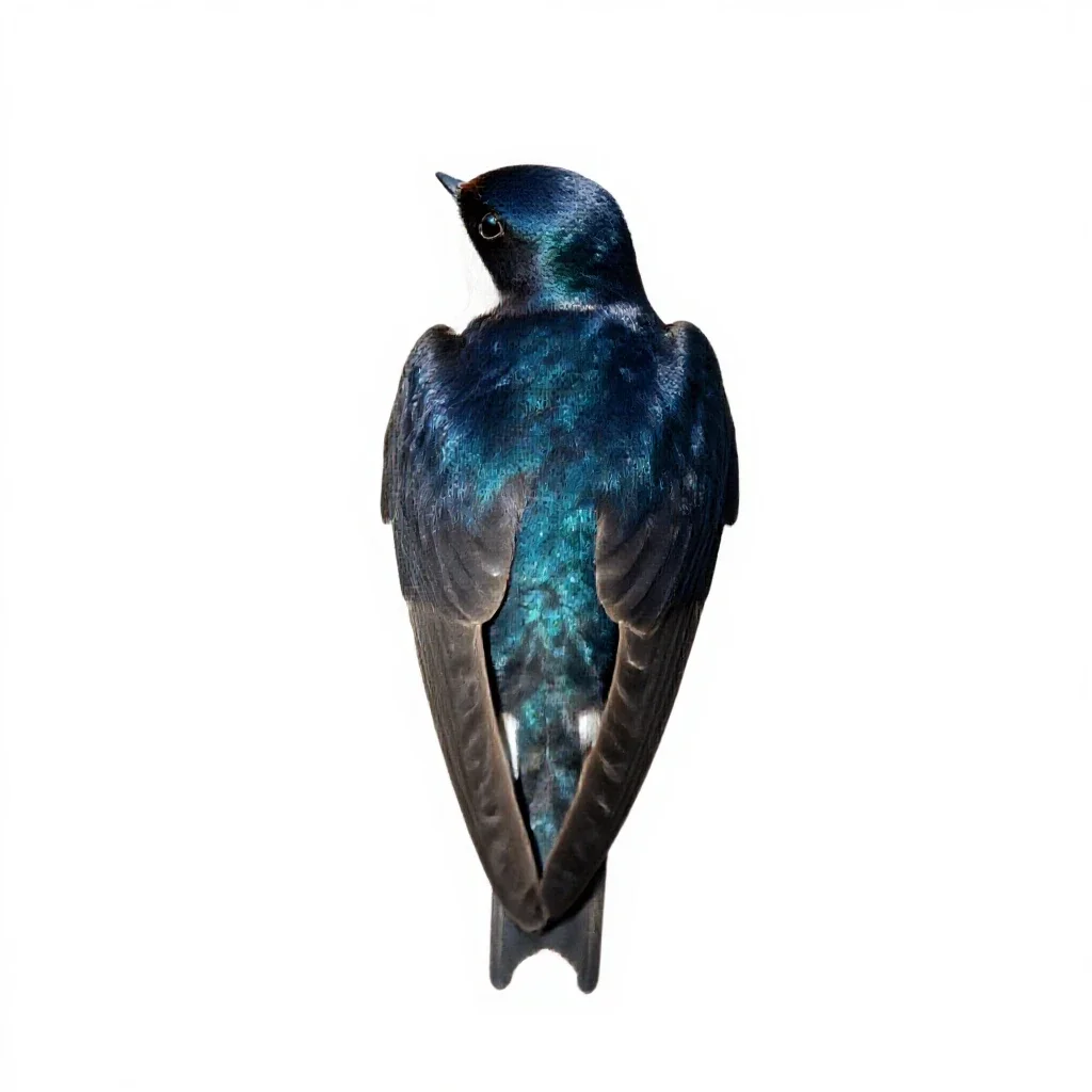 White-bellied swallow isolated on a white background