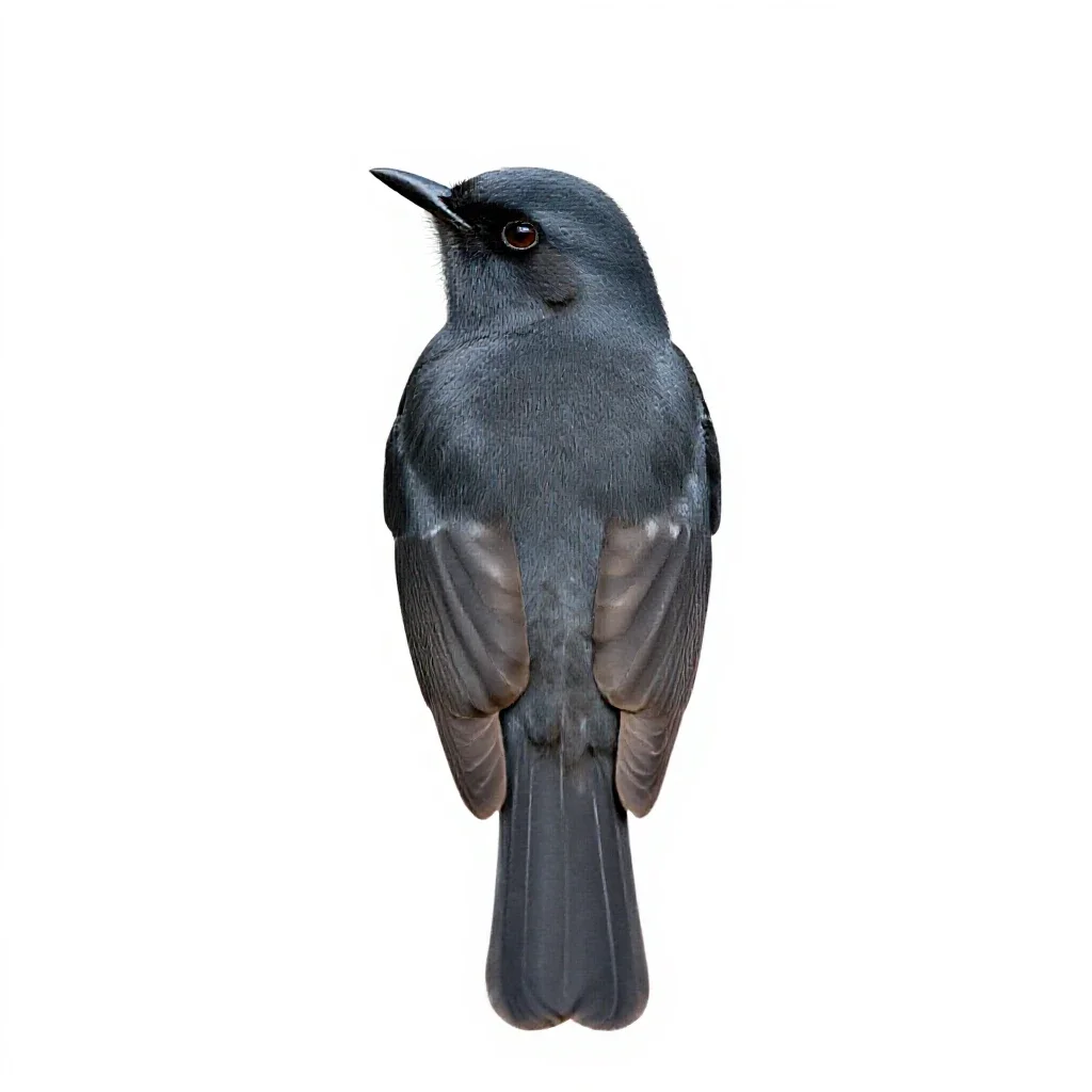 White-rumped shrike isolated on a white background