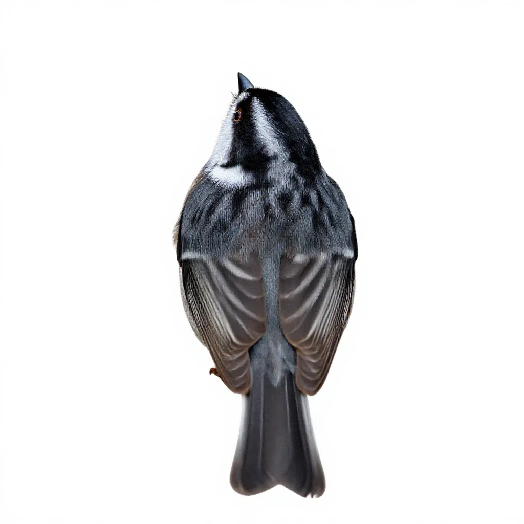 White-throated sparrow isolated on a white background