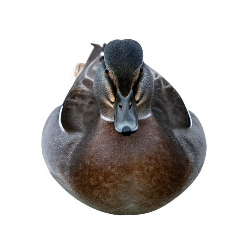 Widgeon isolated on a white background