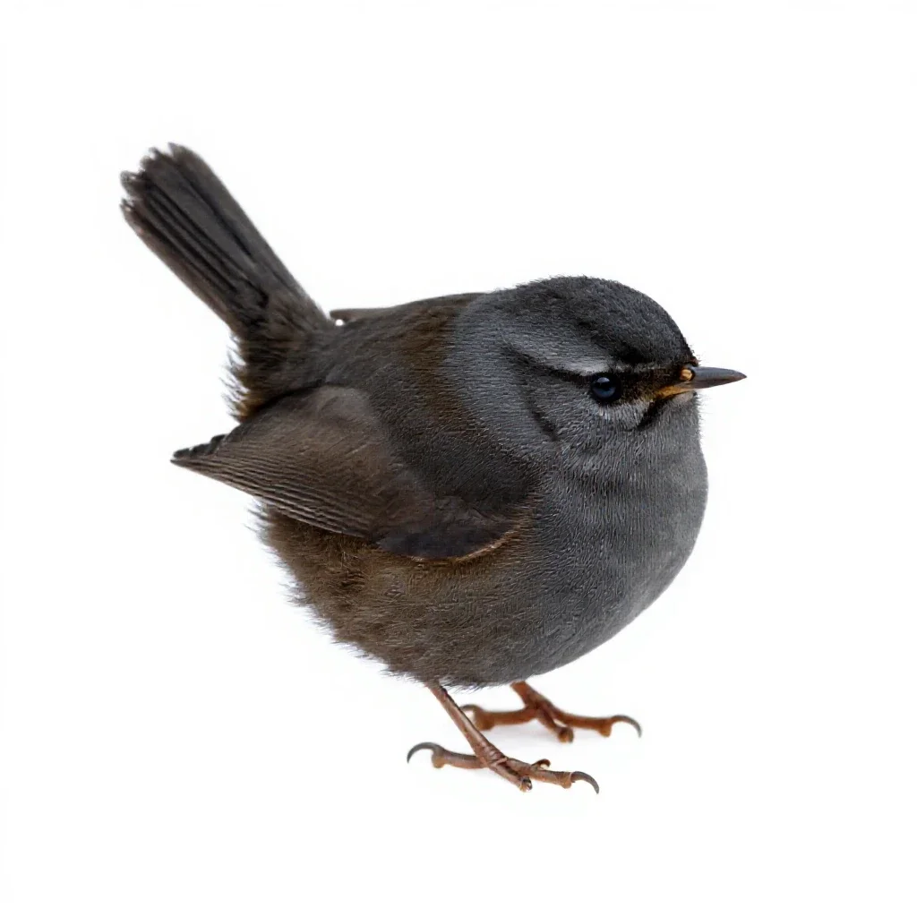 Winter wren isolated on a white background