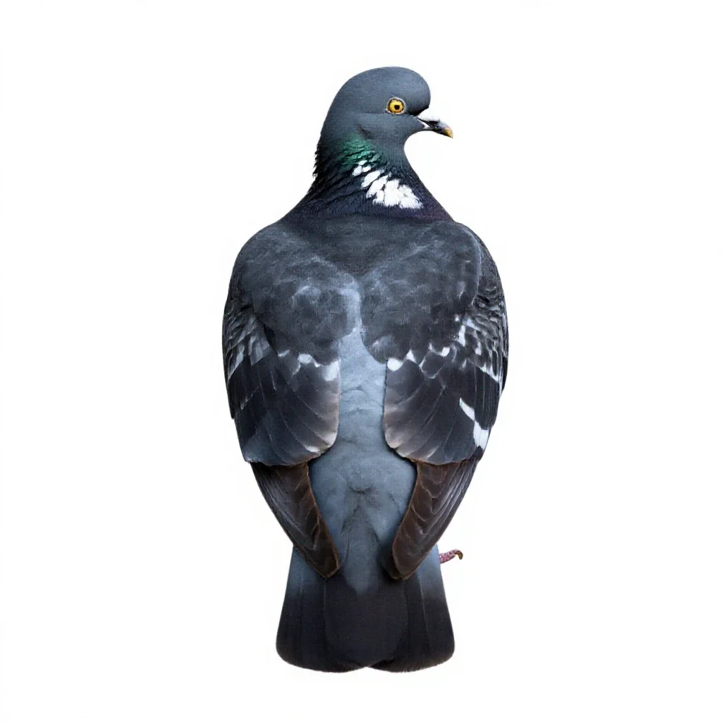 Wood pigeon isolated on a white background