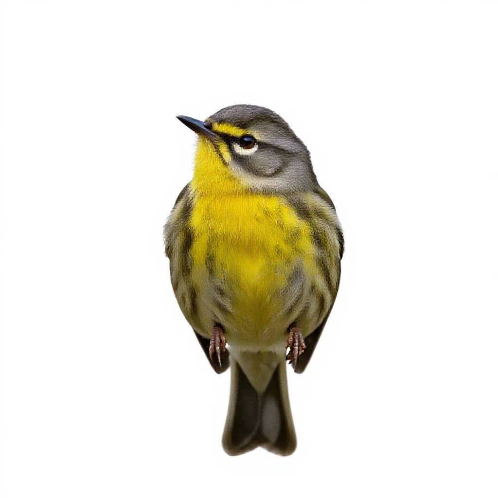 Wood warbler isolated on a white background