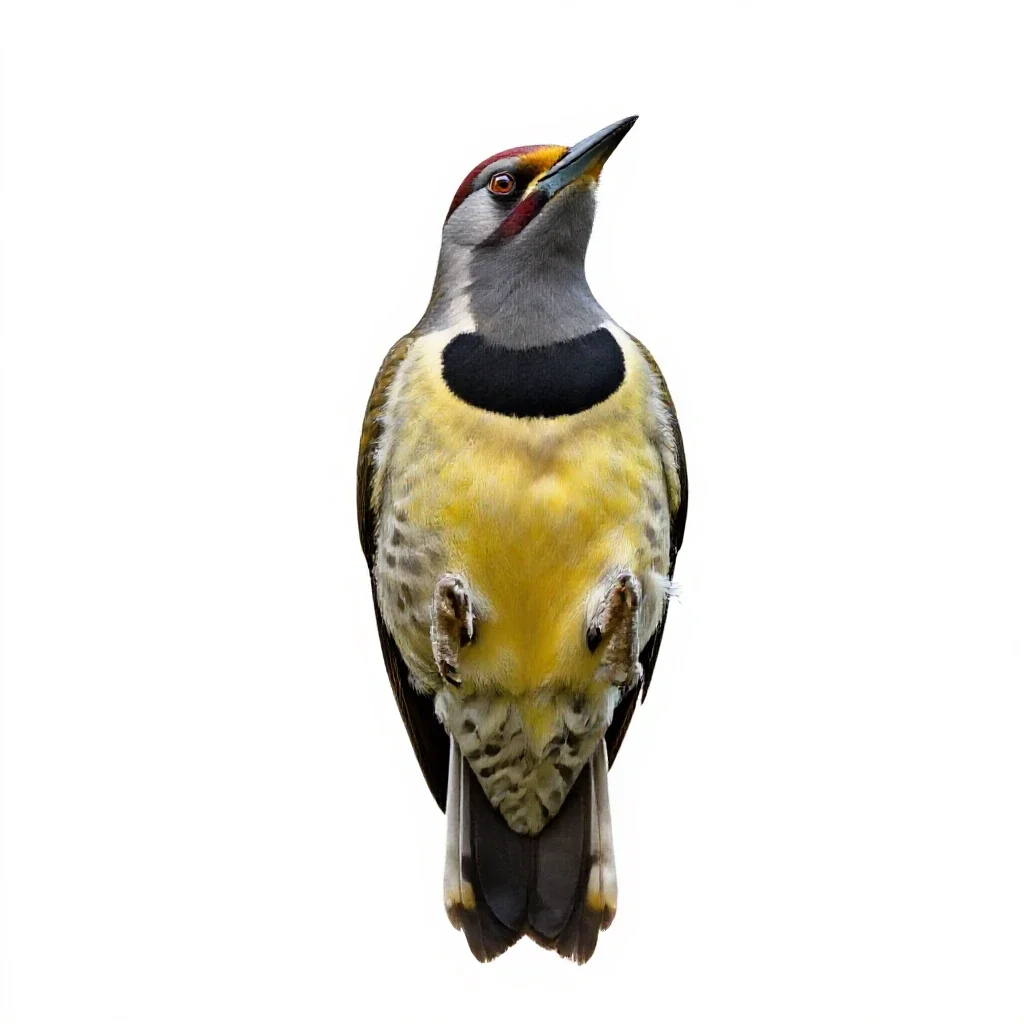 Yellow-bellied sapsucker isolated on a white background