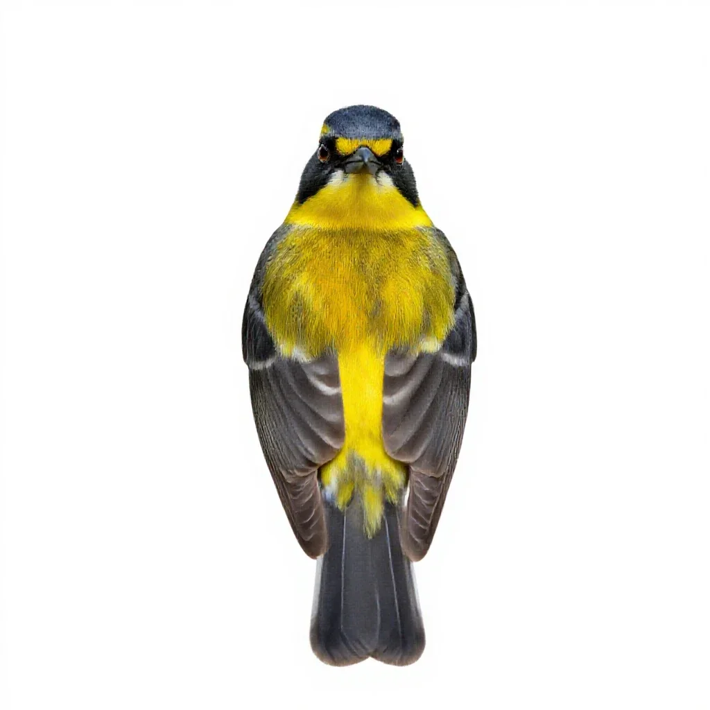 Yellow-shafted flicker isolated on a white background