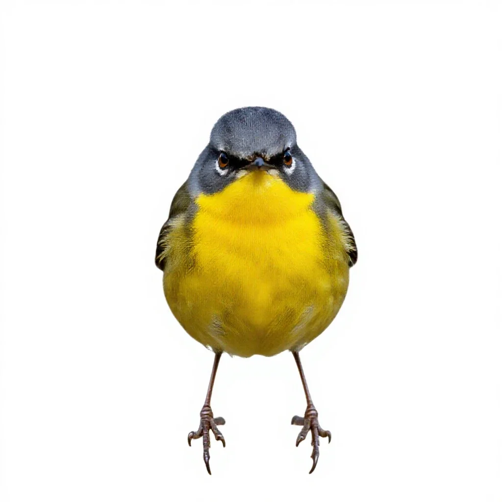 Yellowthroat isolated on a white background
