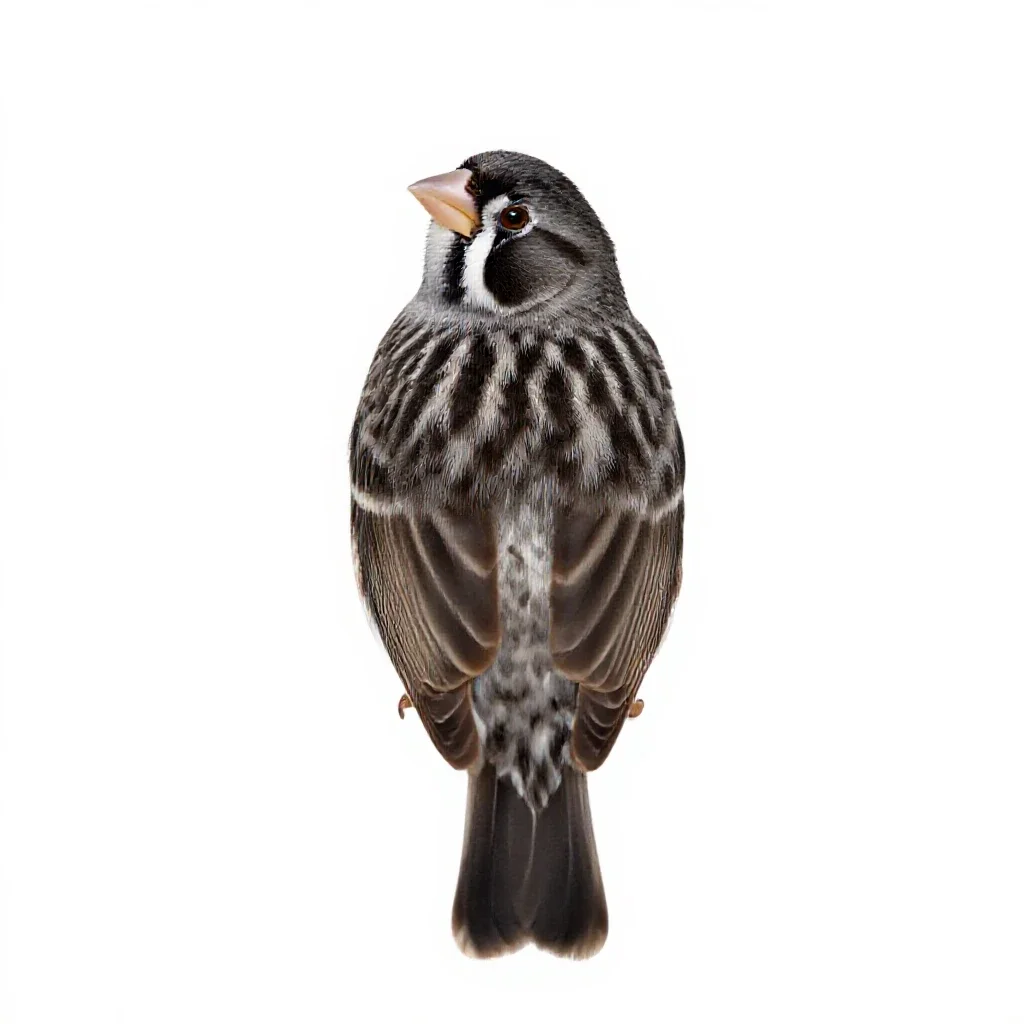Zebra finch isolated on a white background