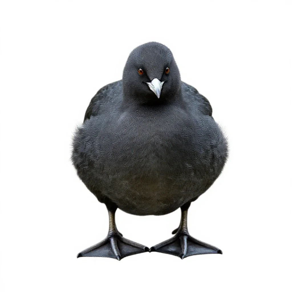 Anseriform bird isolated on a white background