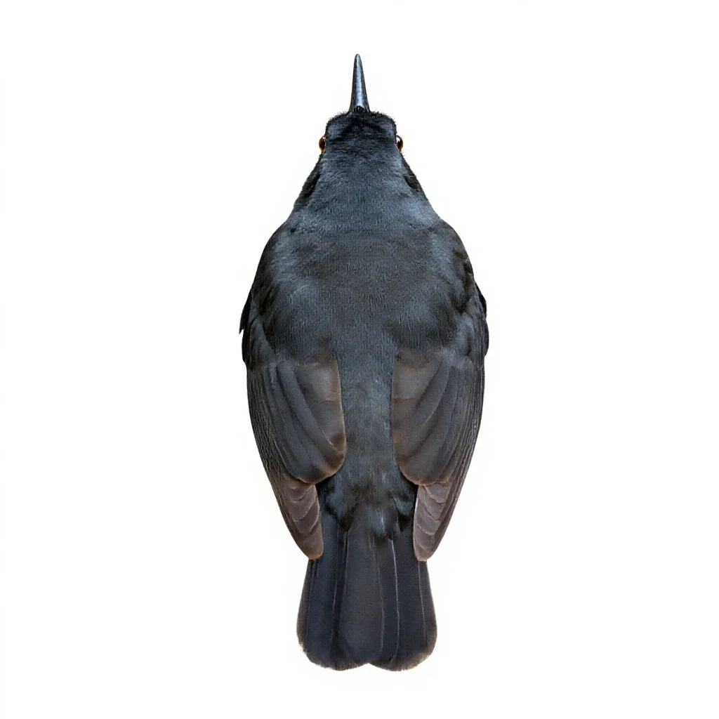 Ant thrush isolated on a white background
