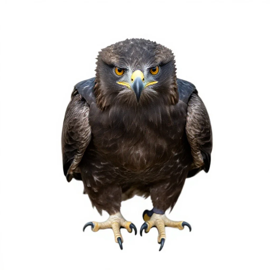 Eaglet isolated on a white background