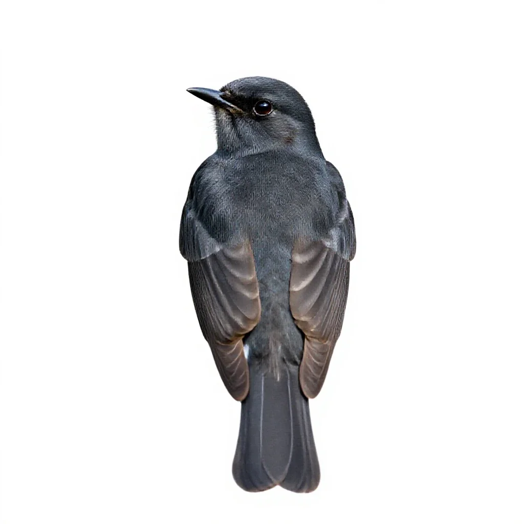 Eastern kingbird isolated on a white background