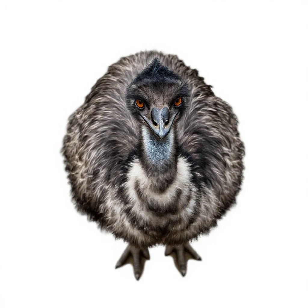 Emu isolated on a white background