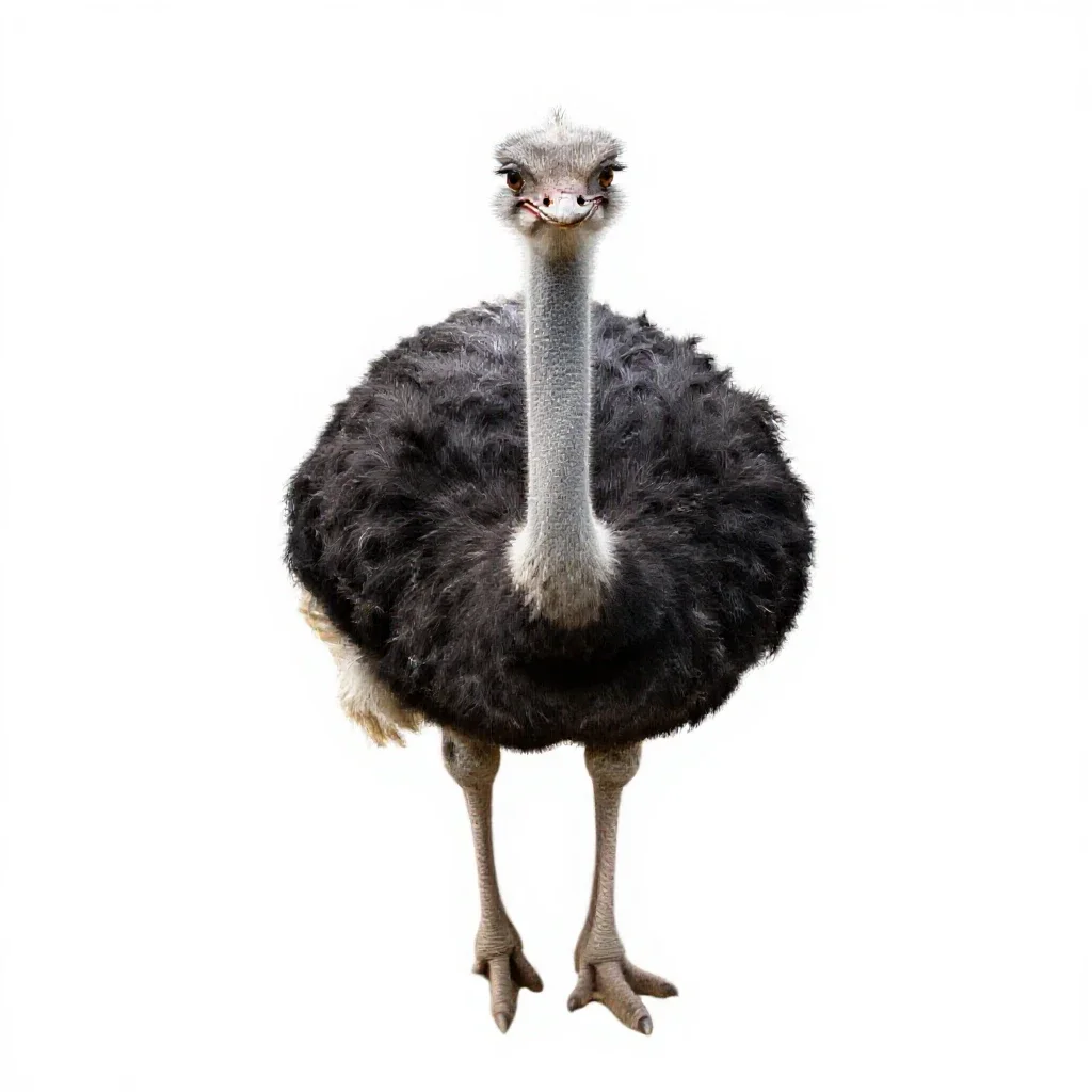 Ostrich isolated on a white background