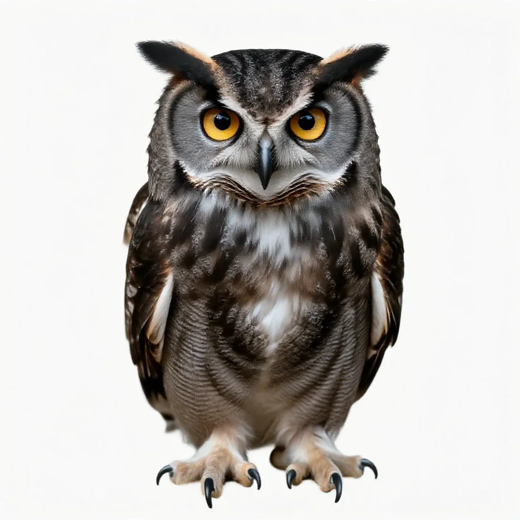 Owl isolated on a white background