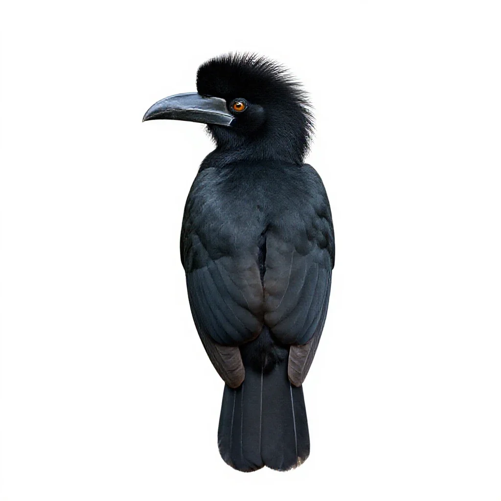 Umbrella bird isolated on a white background