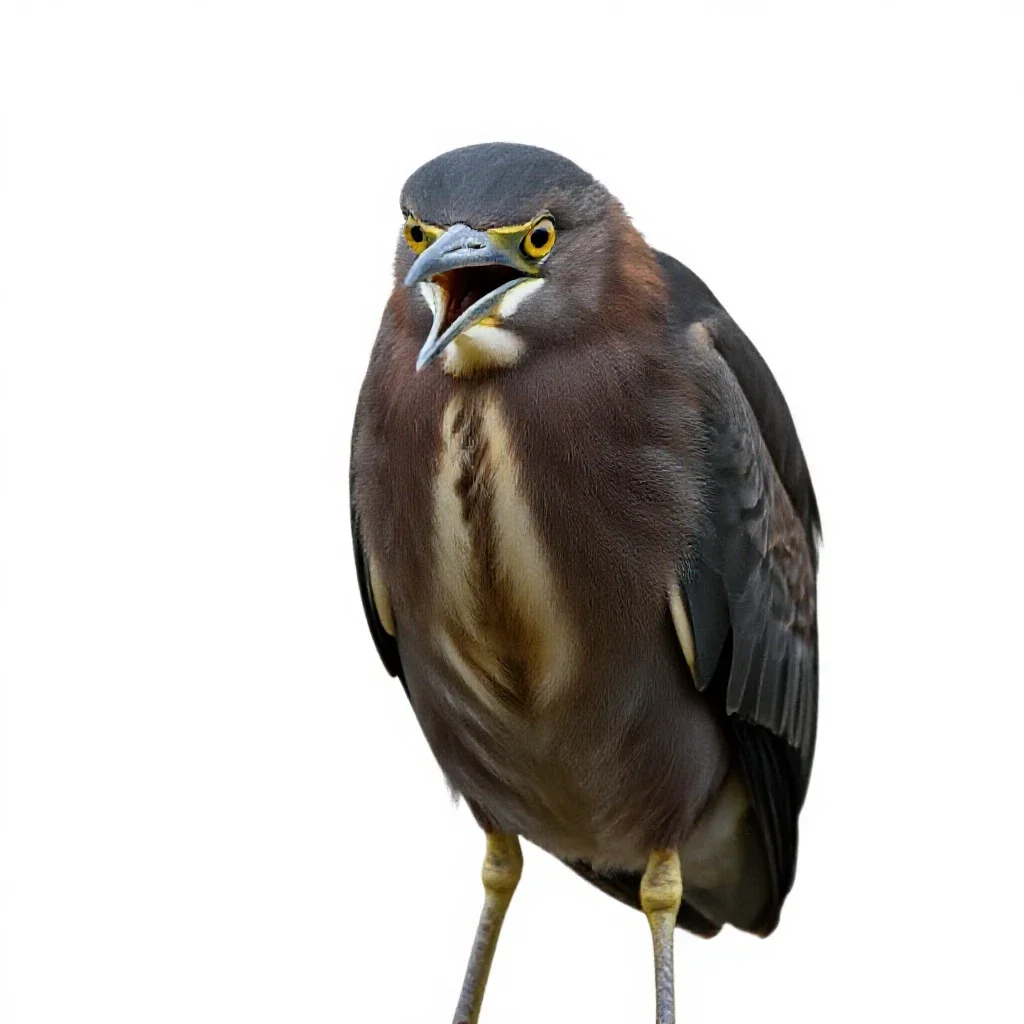 Bittern isolated on a white background