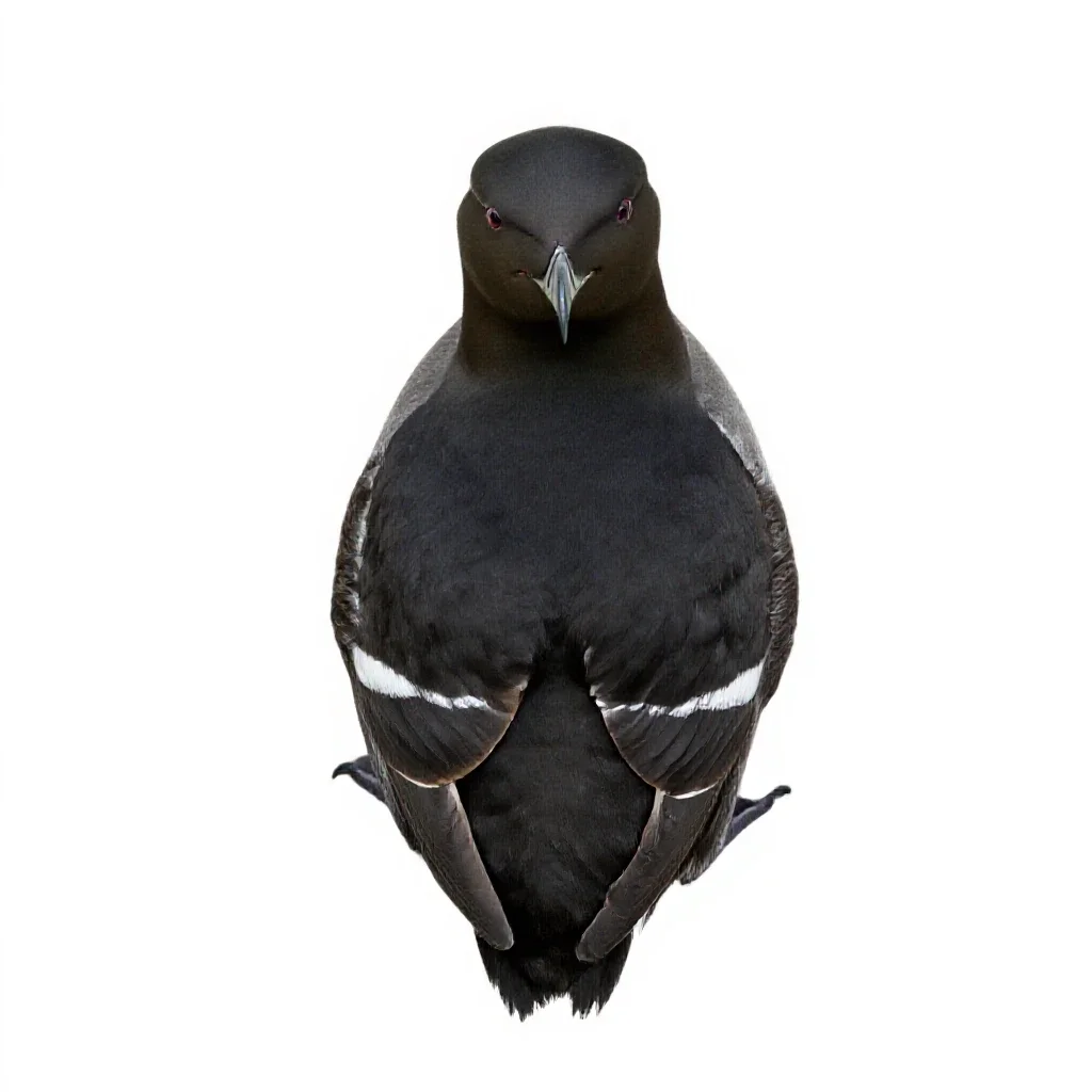 Black guillemot isolated on a white background