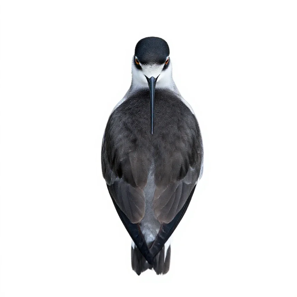Black-necked stilt isolated on a white background