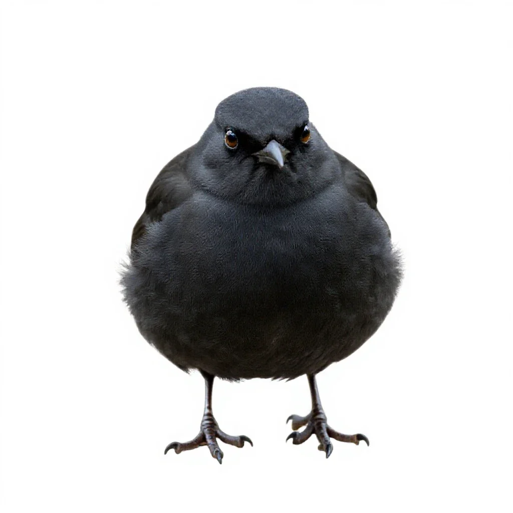 Black turnstone isolated on a white background