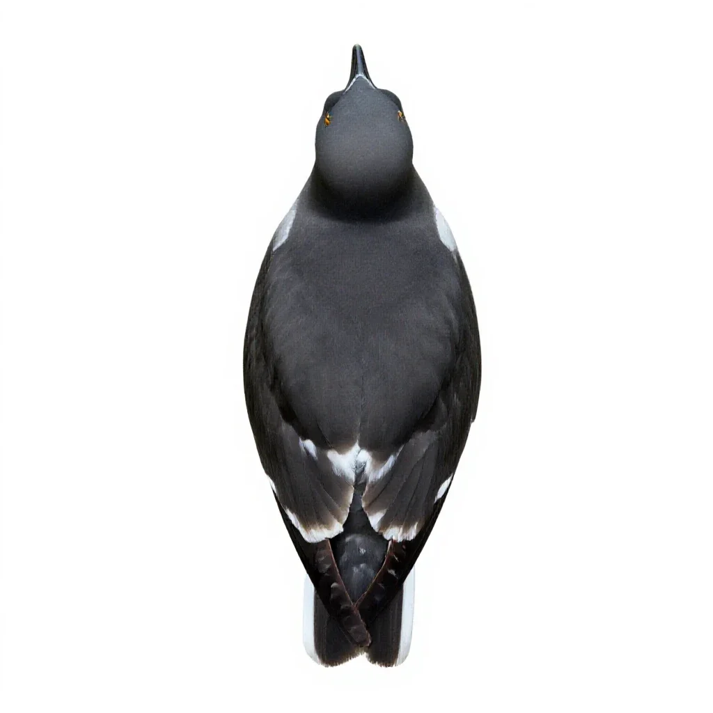 Coastal diving bird isolated on a white background