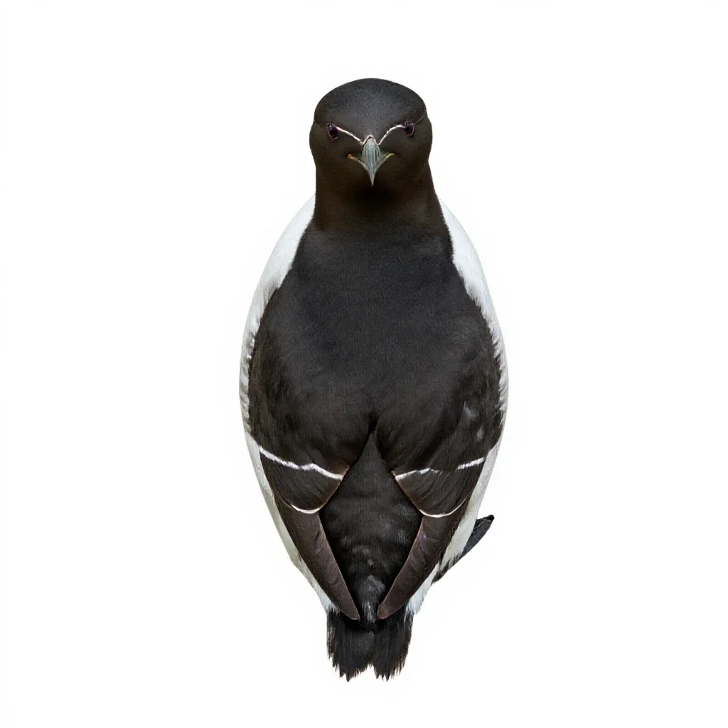 Common murre isolated on a white background