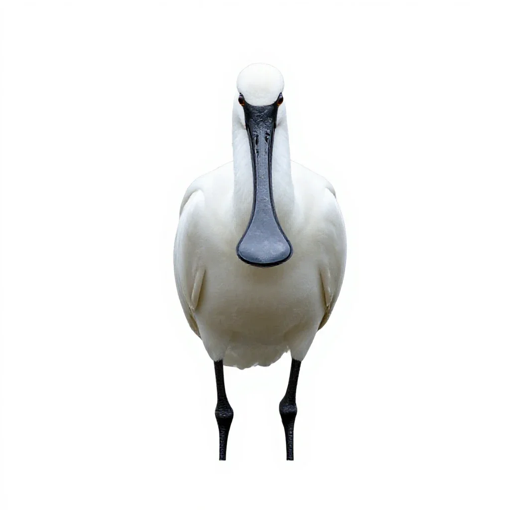 Common spoonbill isolated on a white background