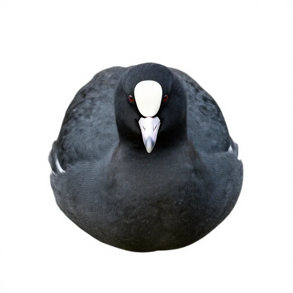 Coot isolated on a white background