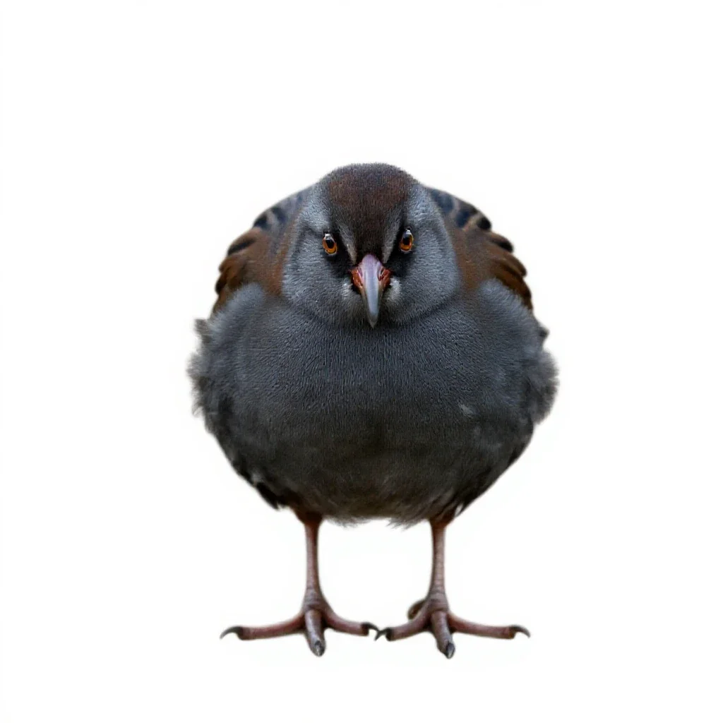 Corncrake isolated on a white background