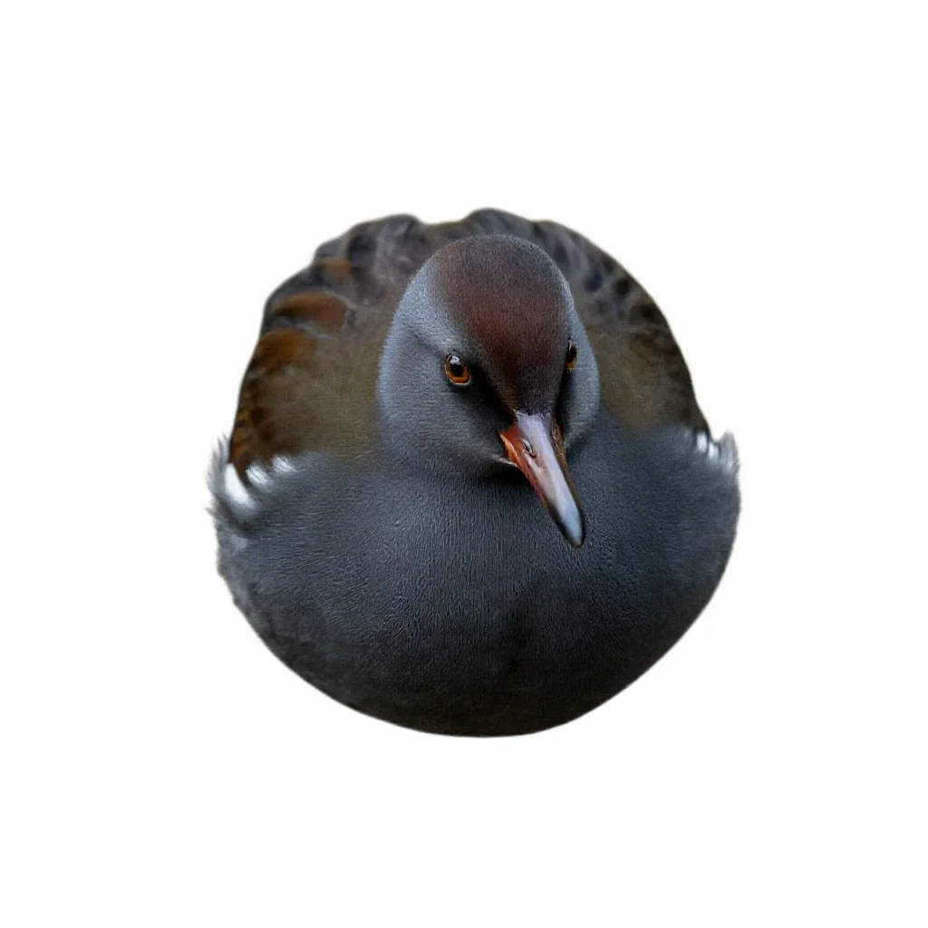 Crake isolated on a white background