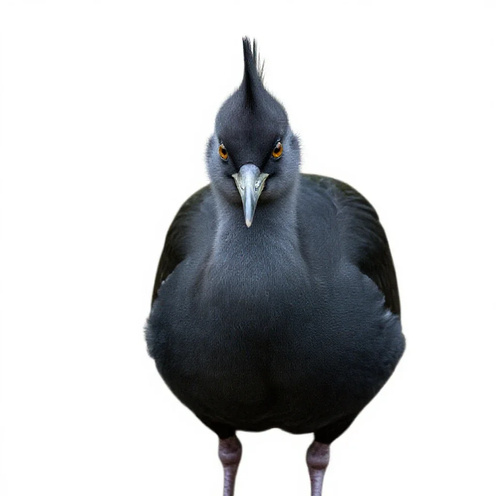 Crested screamer isolated on a white background